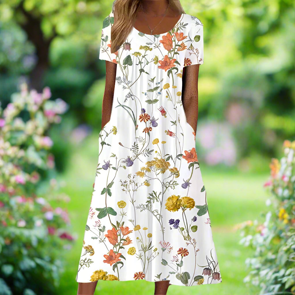 Aderyn™ | Lightweight Flower Print Dress