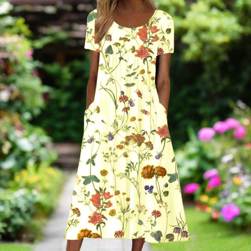 Aderyn™ | Lightweight Flower Print Dress