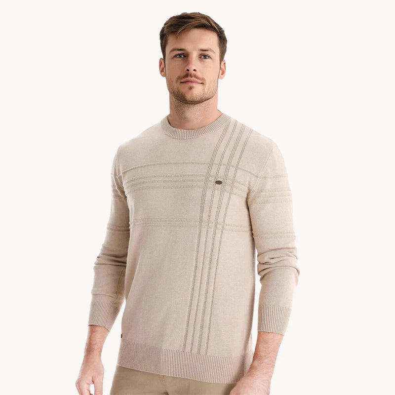 Robbie™ | Casual Textured Crew Neck Sweater
