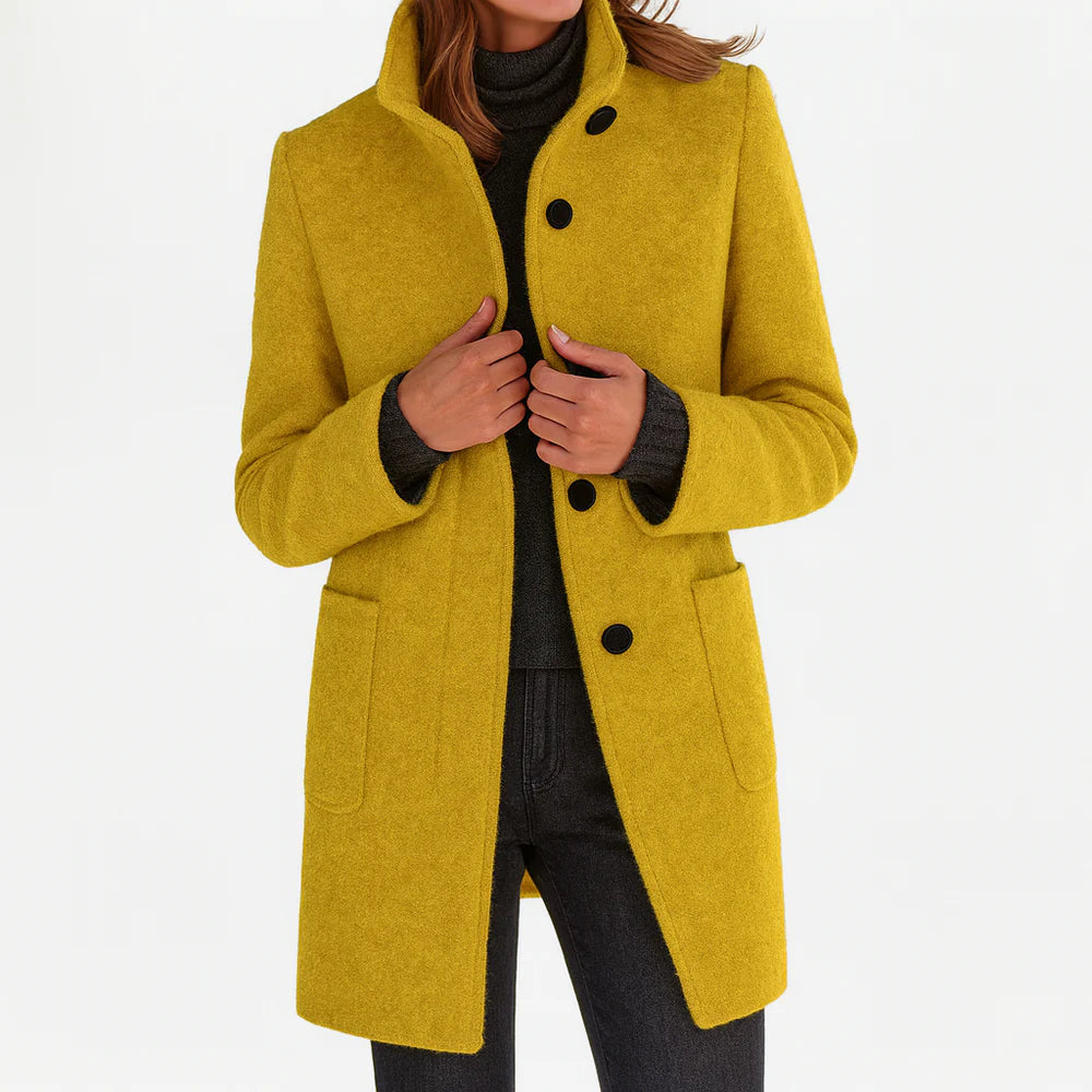 Felicity™ | Elegant High Collar Coat