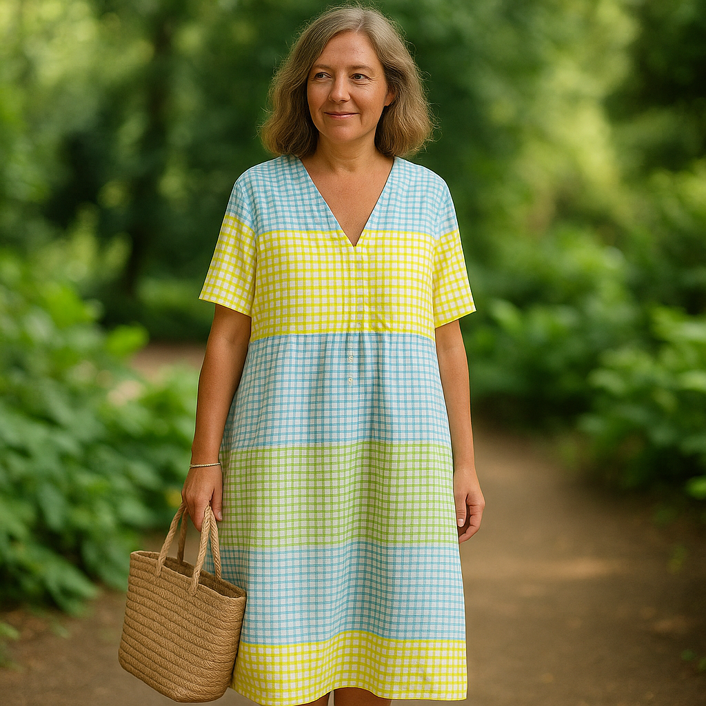 Anastasia™ | Retro Geometric Pattern Dress