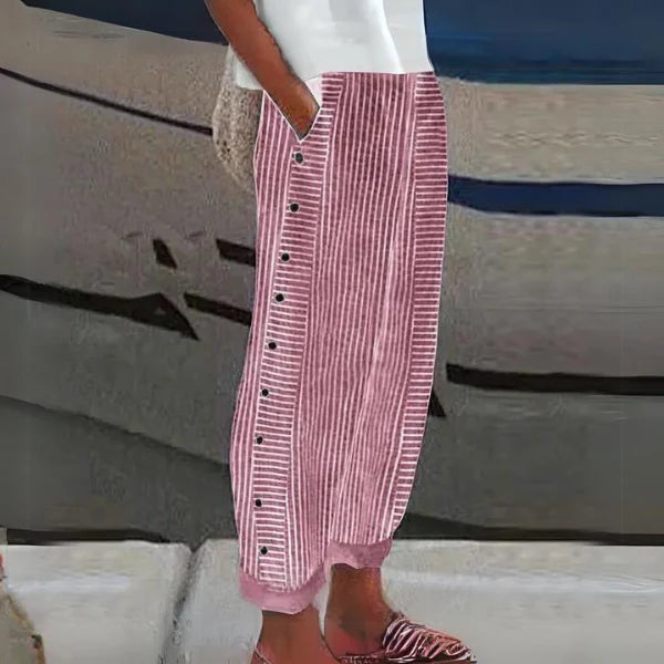 Mila | Soft-line broek met zijzakken