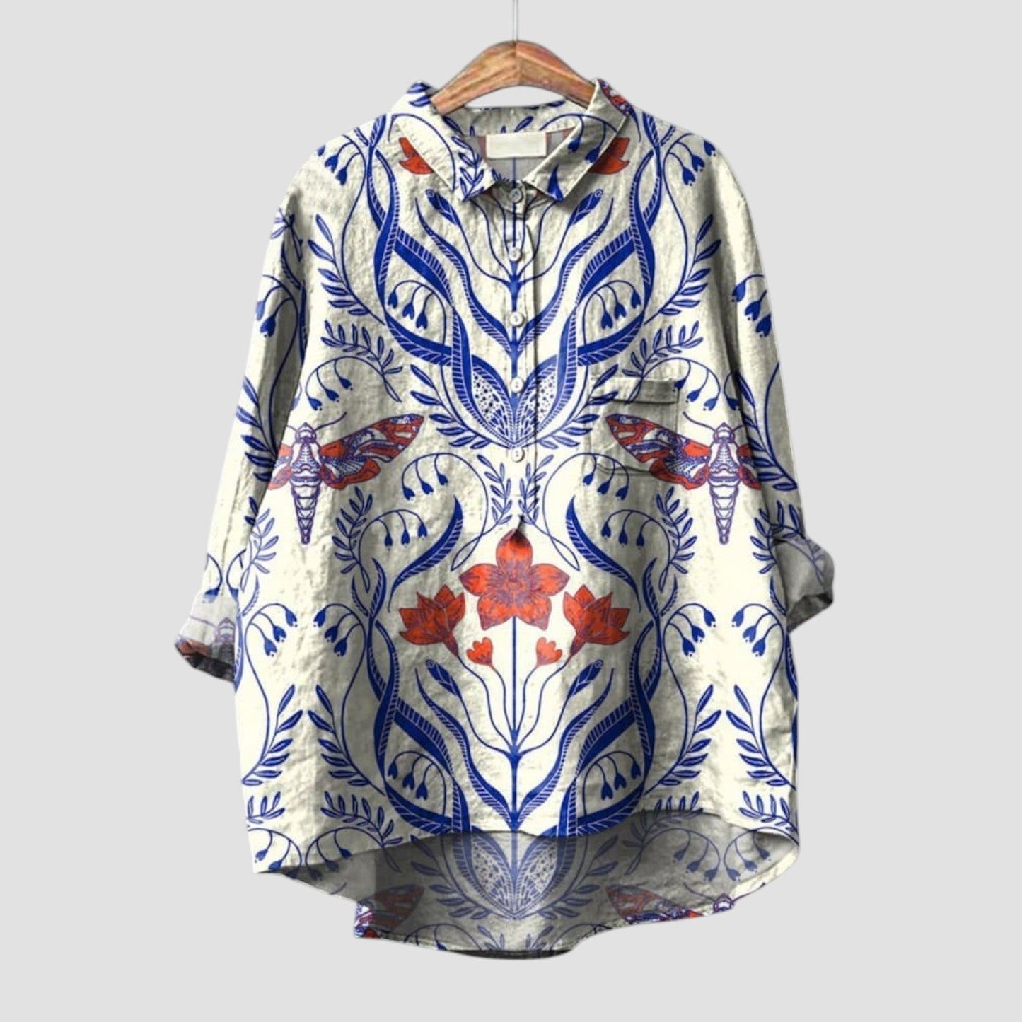 Linnéa™ | Playful Dog Print Shirt for Casual Comfort