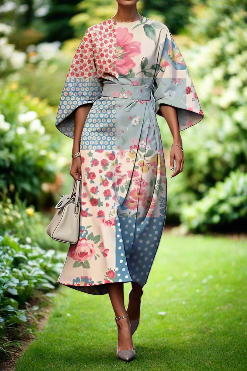 Raziela™ | Romantic Flower Midi Dress