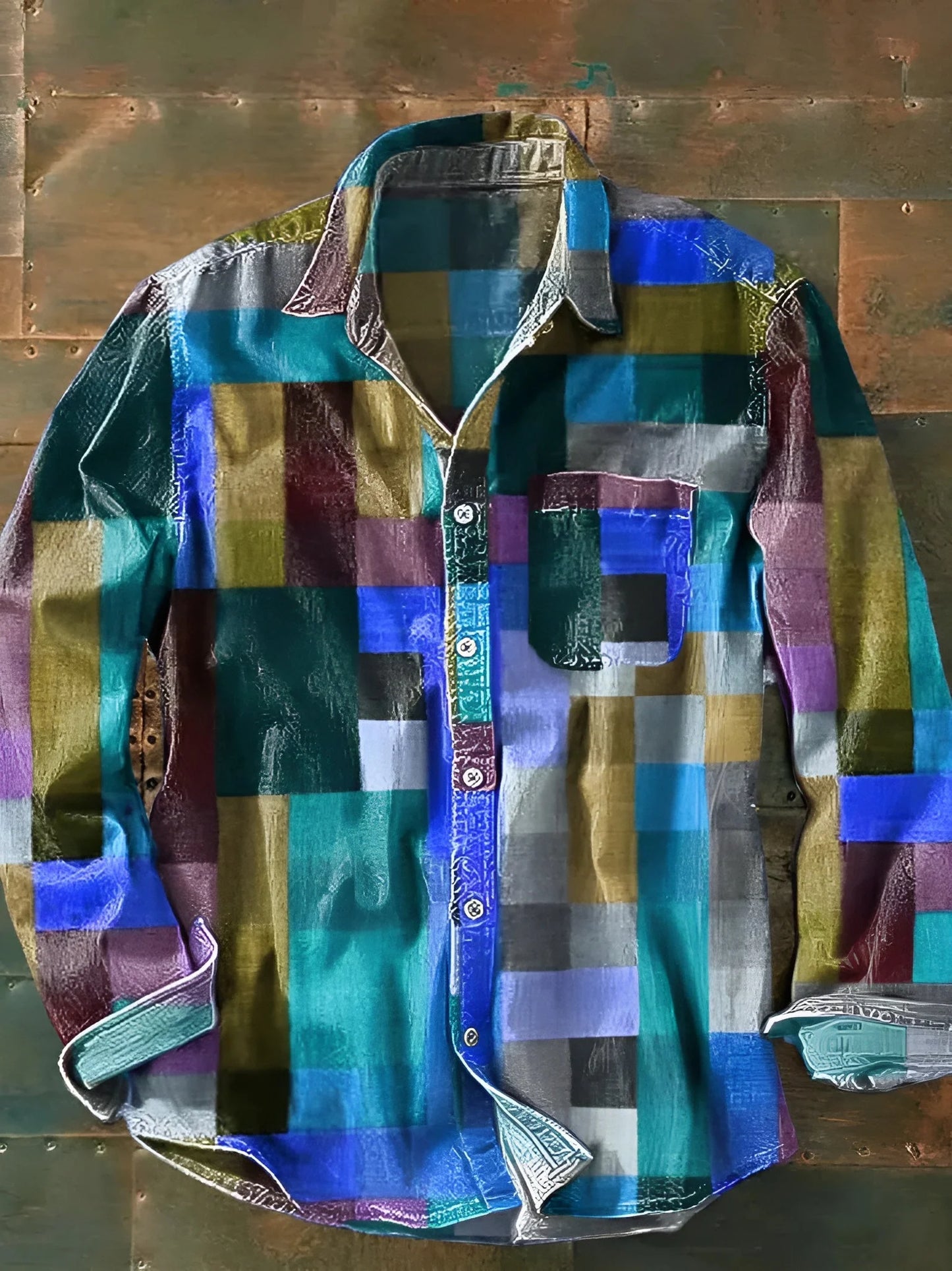 Deylan™ | Colour Block Print Shirt