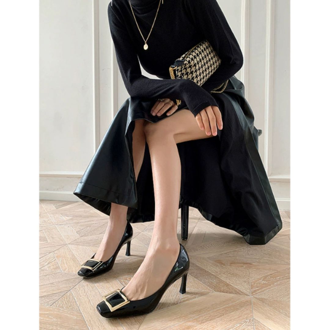 Halvine™ | Square-Toe Mid Heels