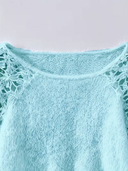 Avalyn™ | Lace Panel Knit Sweater