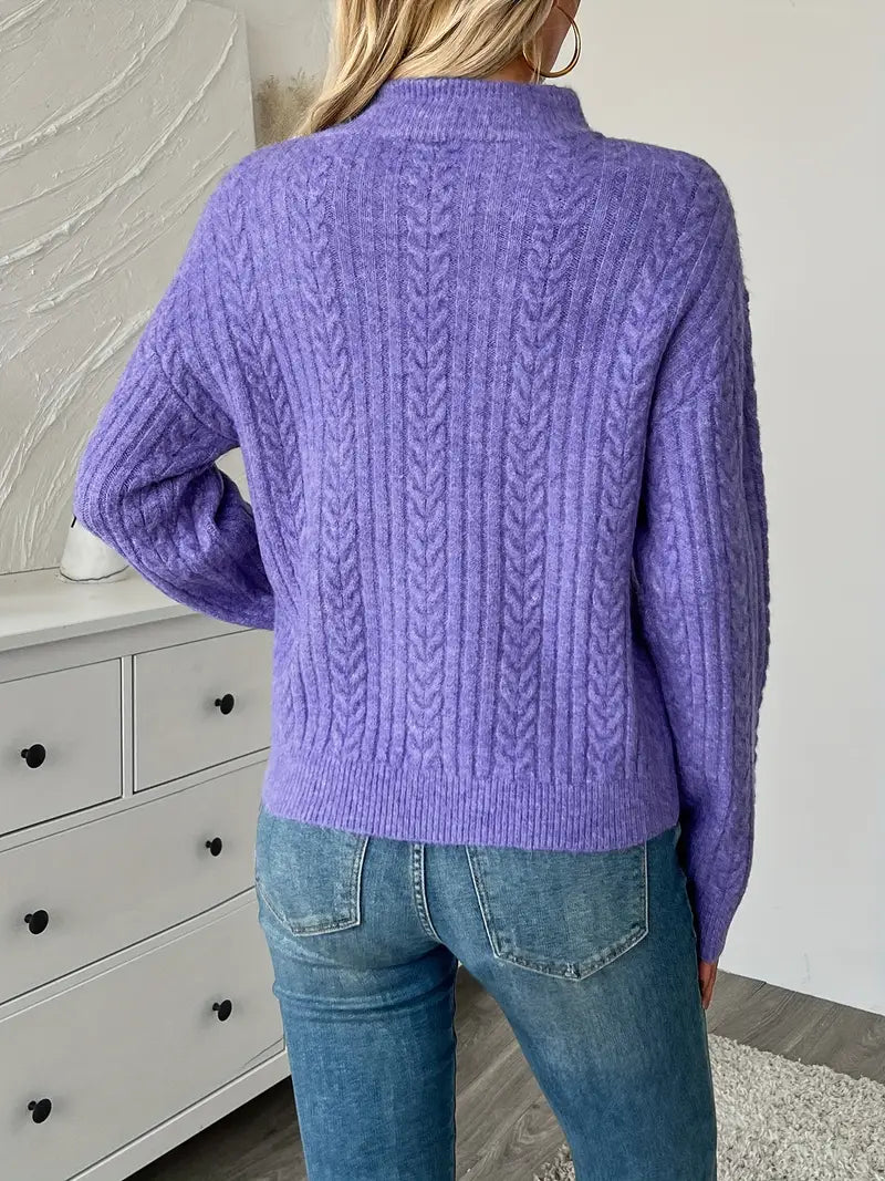 Winola™ | Stylish Cable Knit Sweater
