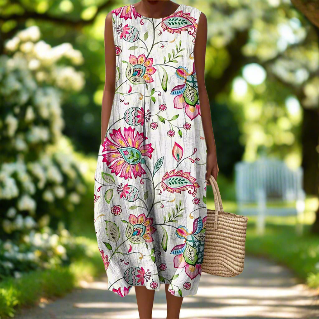 Roselle™ | Floral Midi Dress