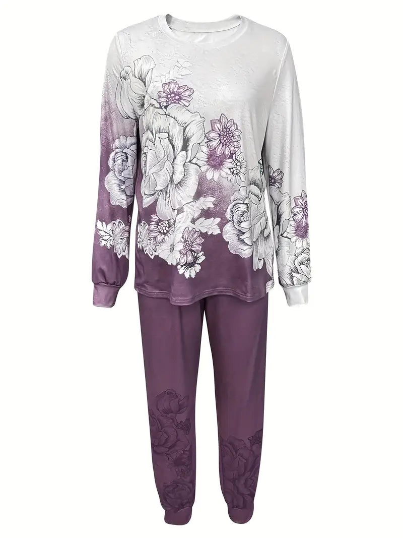Ysoria™ | Floral Round Neck Suit