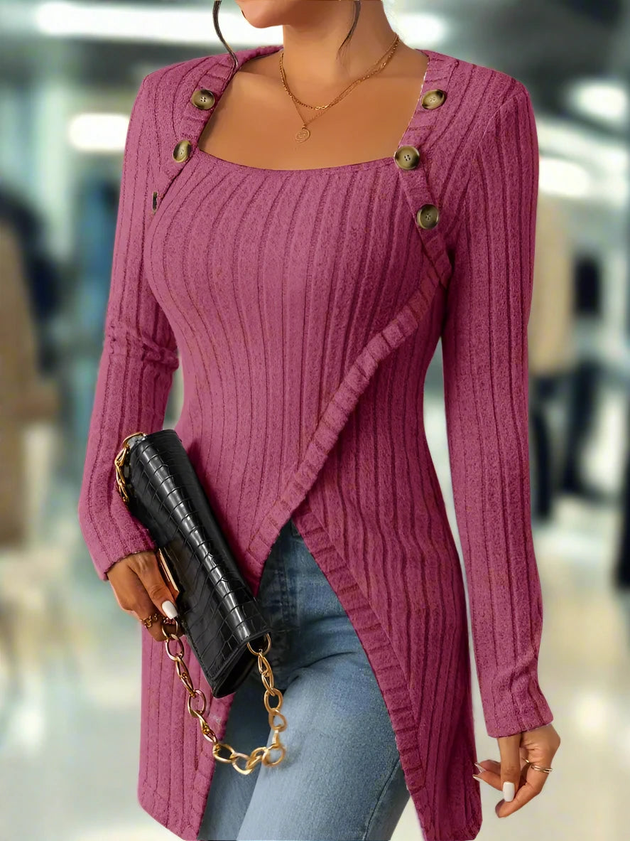 Georgia™ | Asymmetrisch geribd top