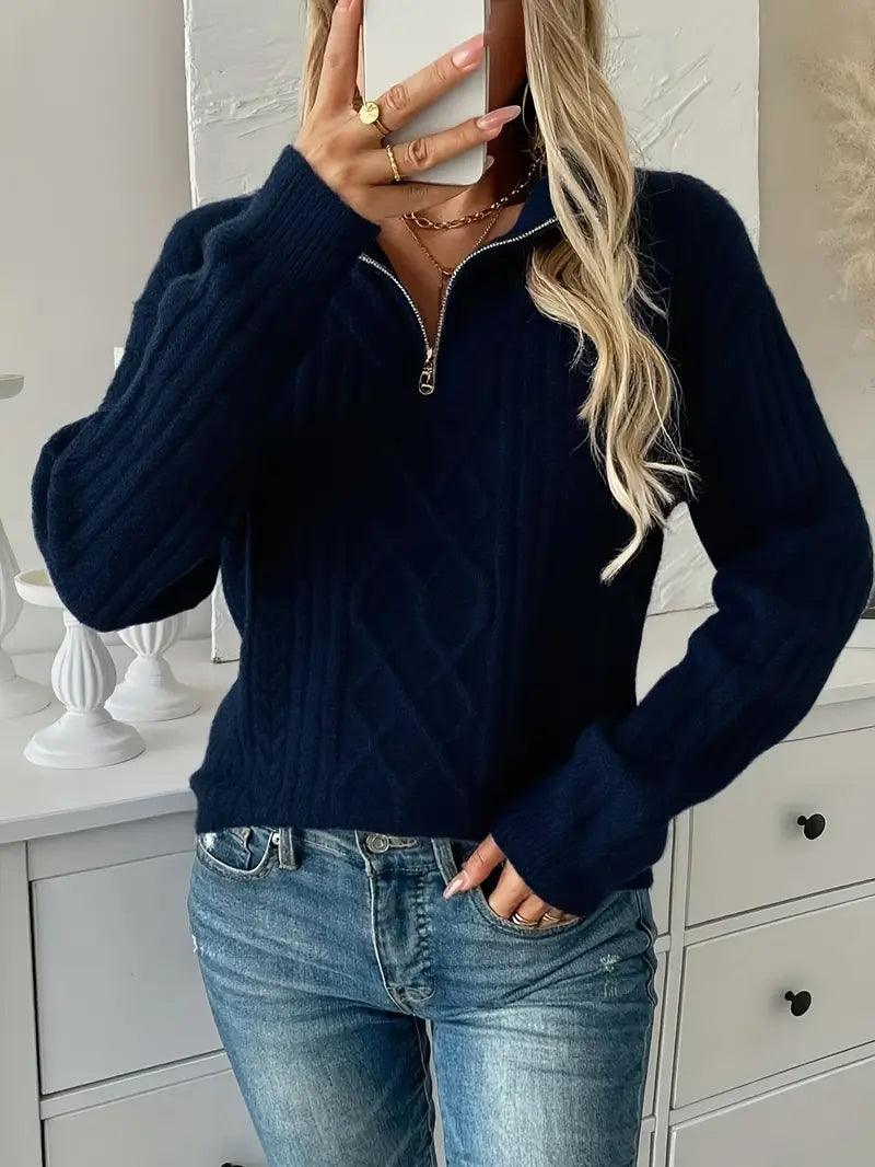 Winola™ | Stylish Cable Knit Sweater