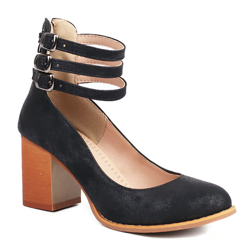 Brenith™ | Buckled Block Sandals