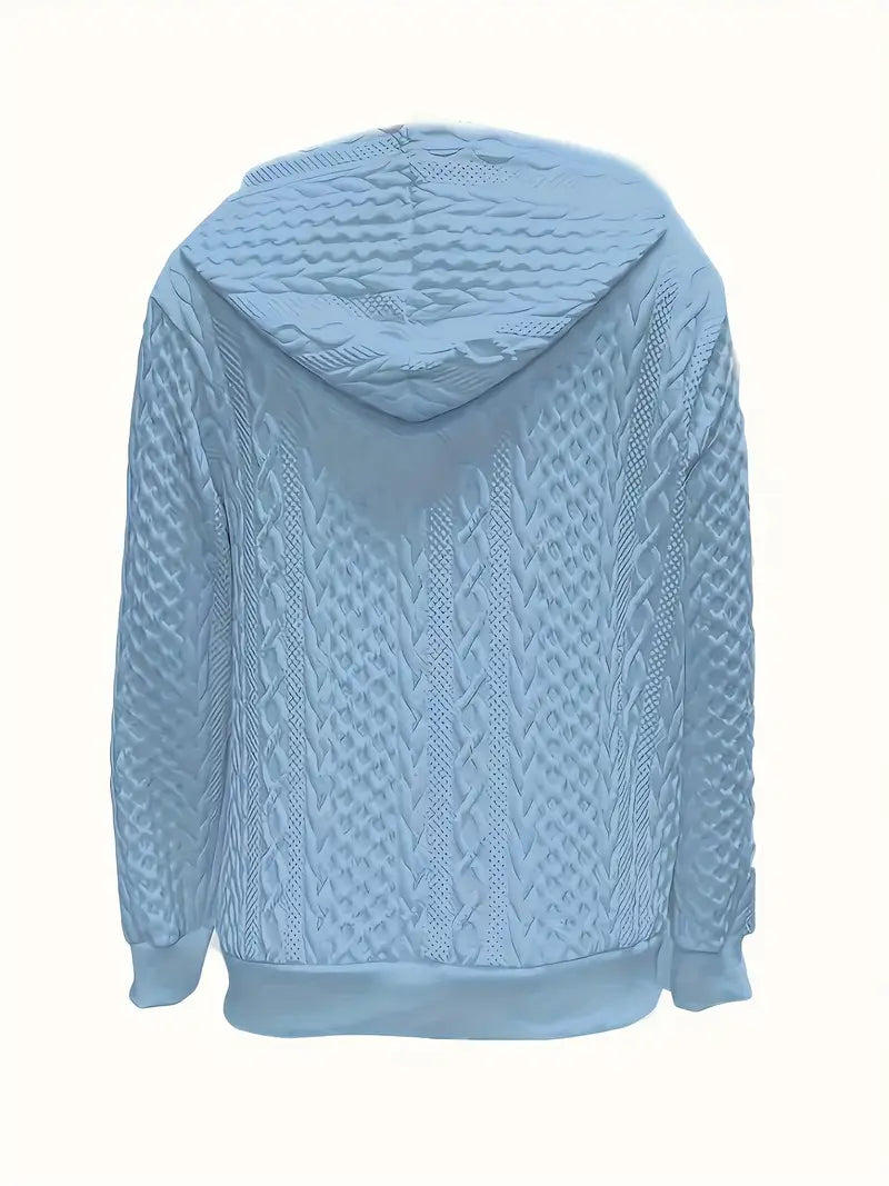 Aeliana™ | Quilted Zip-Up Hoodie