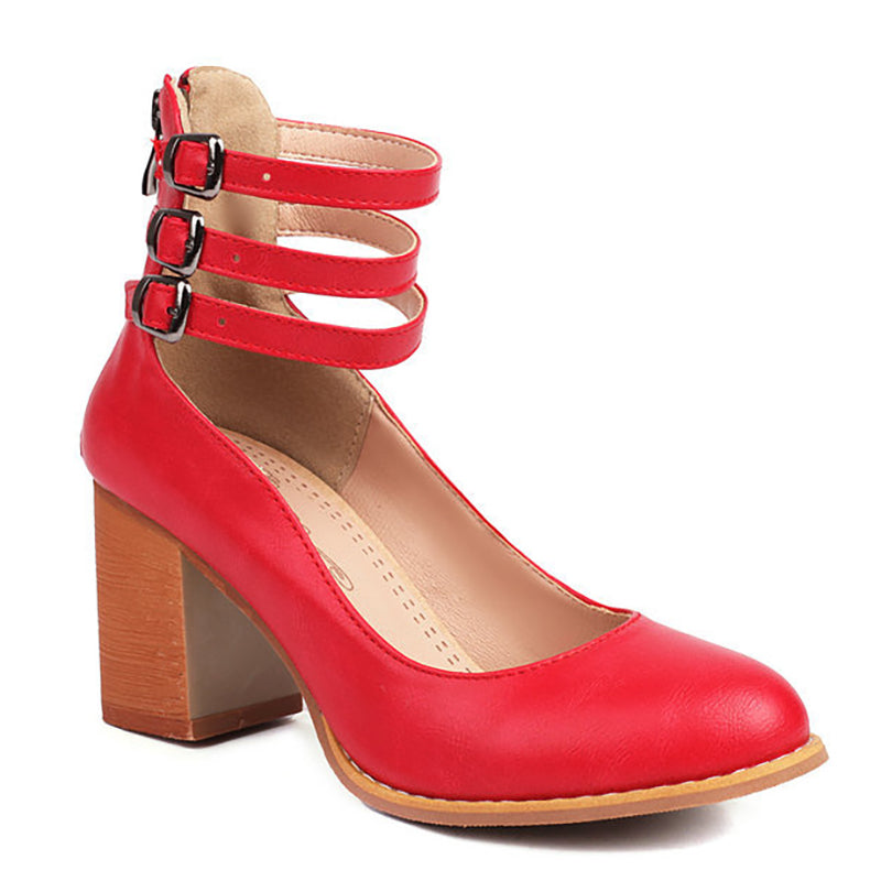 Brenith™ | Buckled Block Sandals