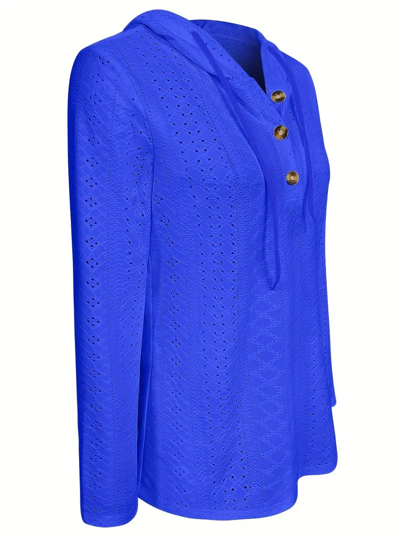 Wendela™ | Button Eyelet Hoodie