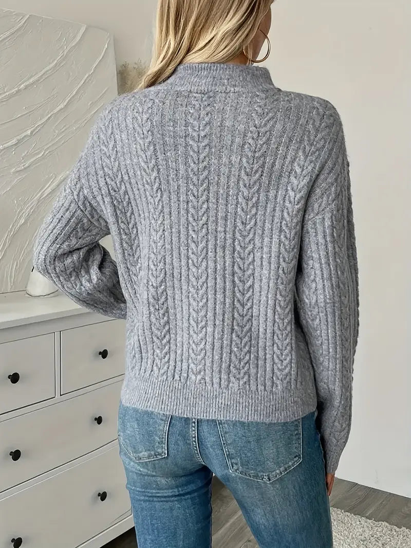 Winola™ | Stylish Cable Knit Sweater