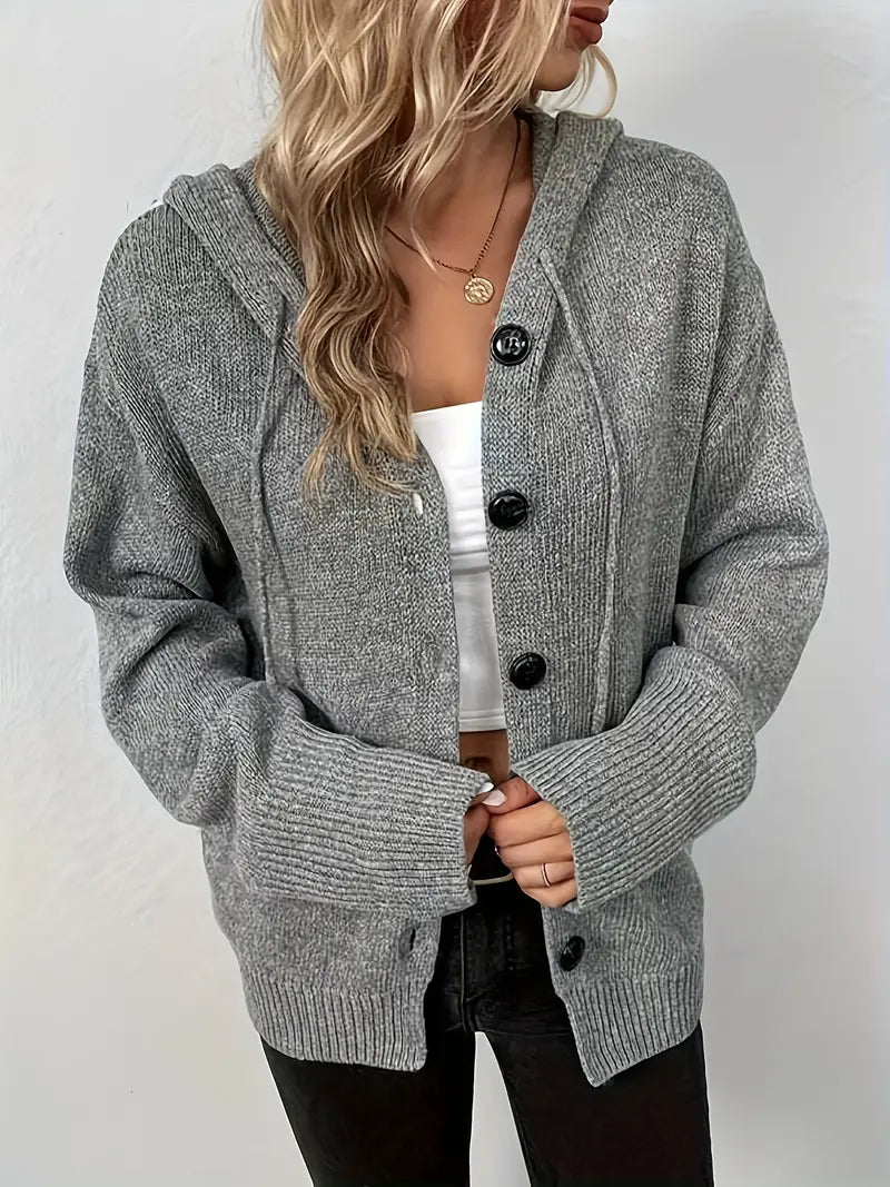 Delora™ | Long Sleeve Hooded Cardigan