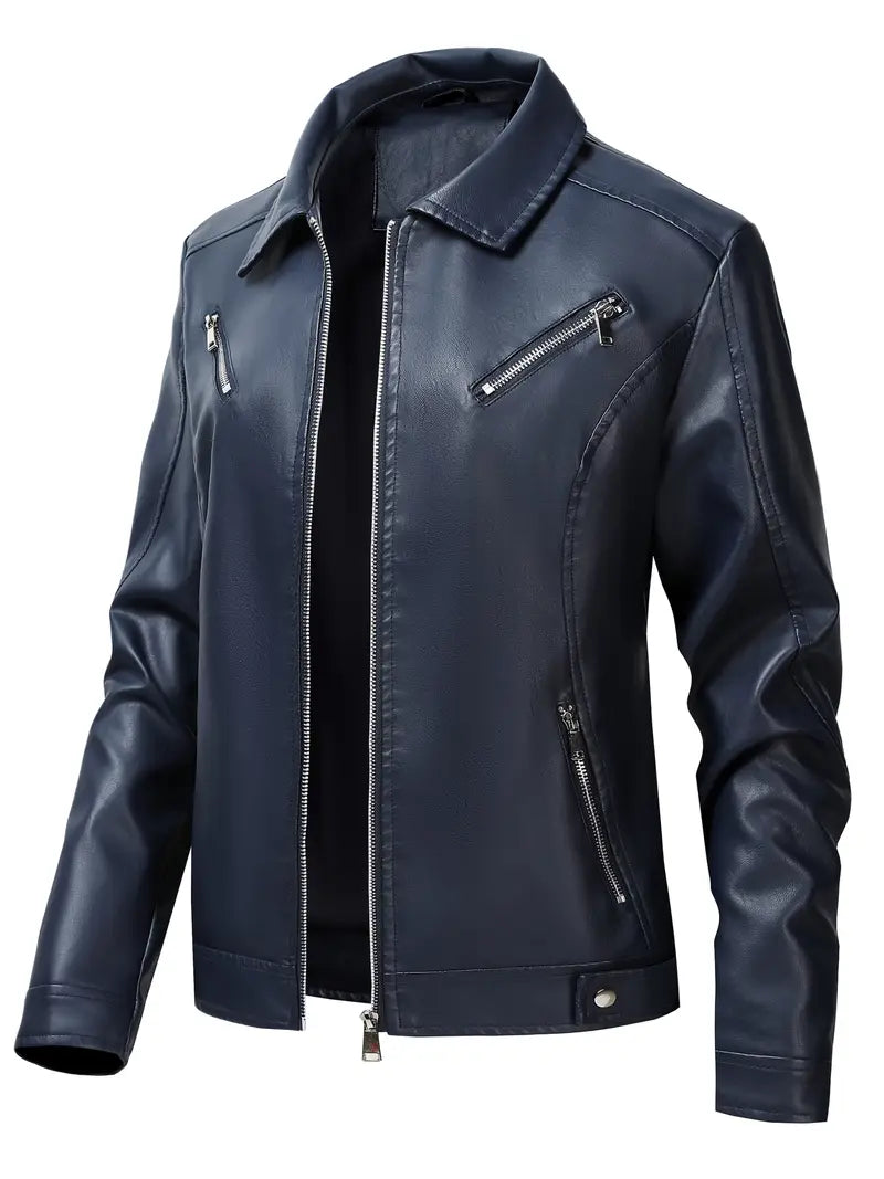 Zerina™ | Leather Biker Jacket