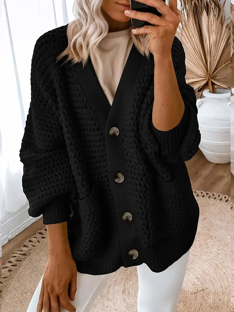 Faylinn™ | Long Sleeve V-Neck Cardigan