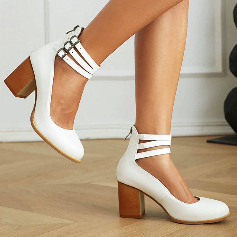 Brenith™ | Buckled Block Sandals