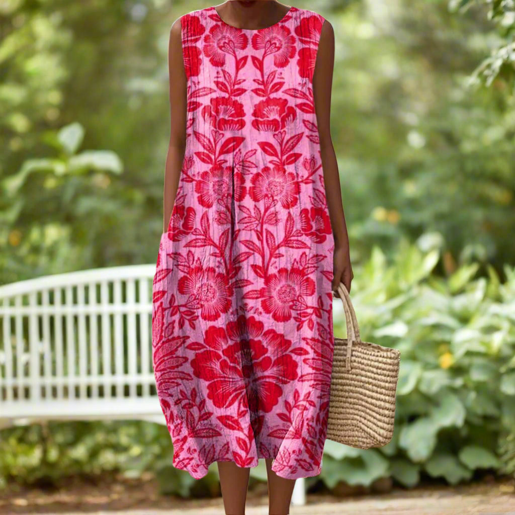 Roselle™ | Floral Midi Dress