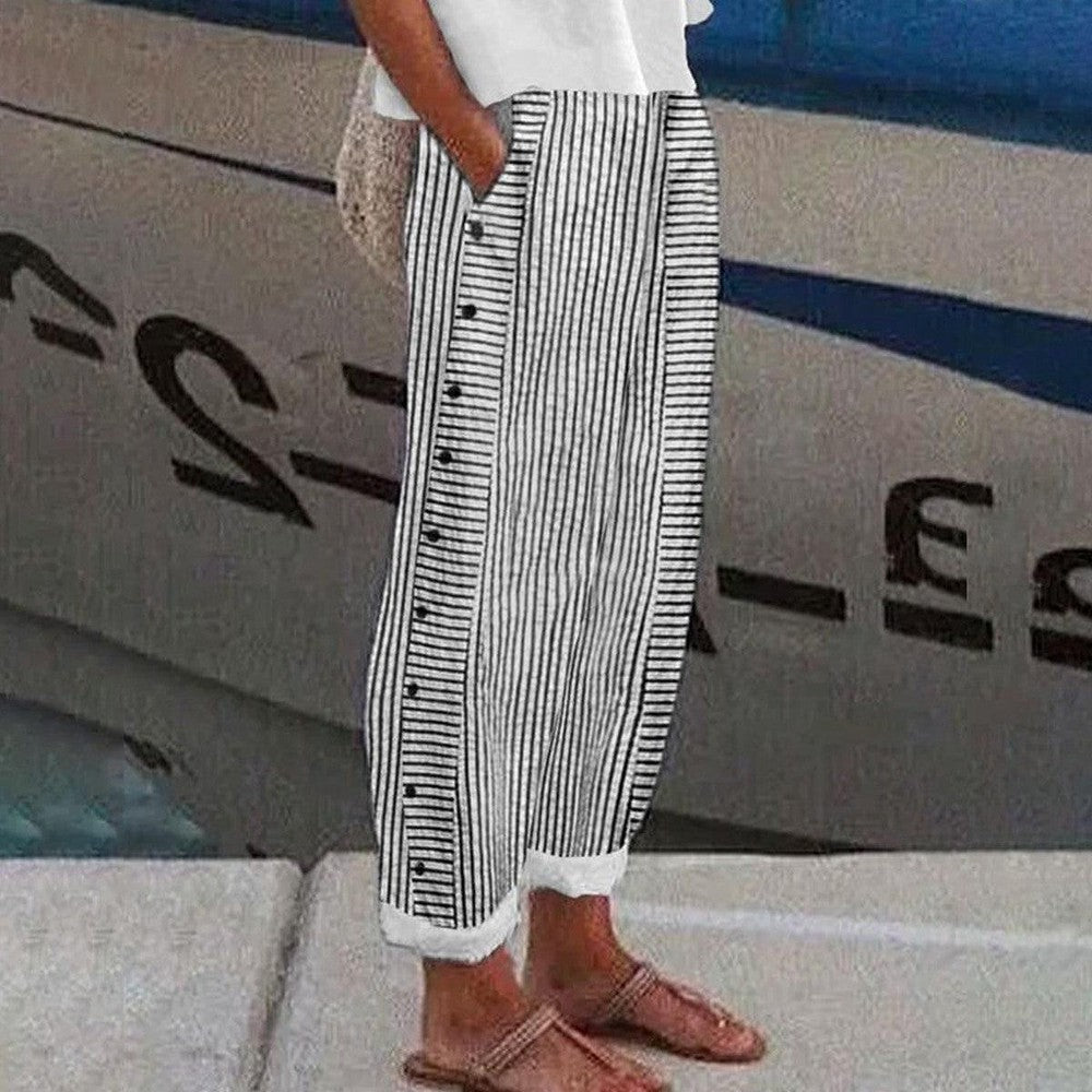 Mila | Soft-line broek met zijzakken