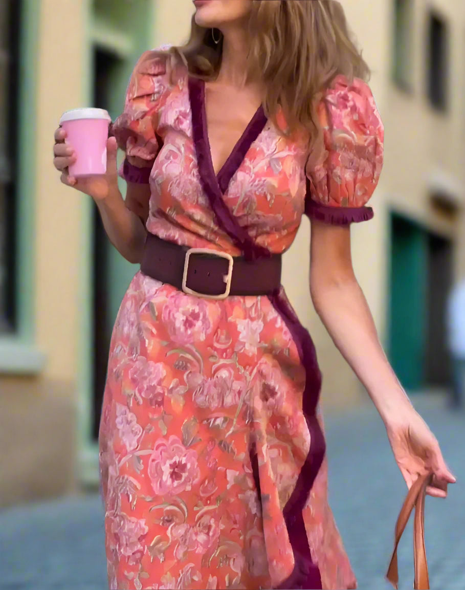 Miriam™ | Elegant Blush Maxi Dress