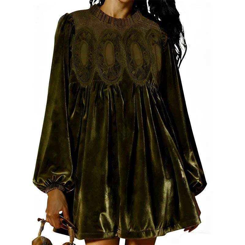 Amelva™ | Vintage Velvet Tunic Dress