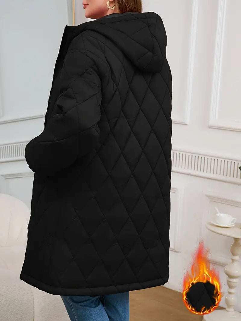 Galena™ | Quilted Hooded Long Coat