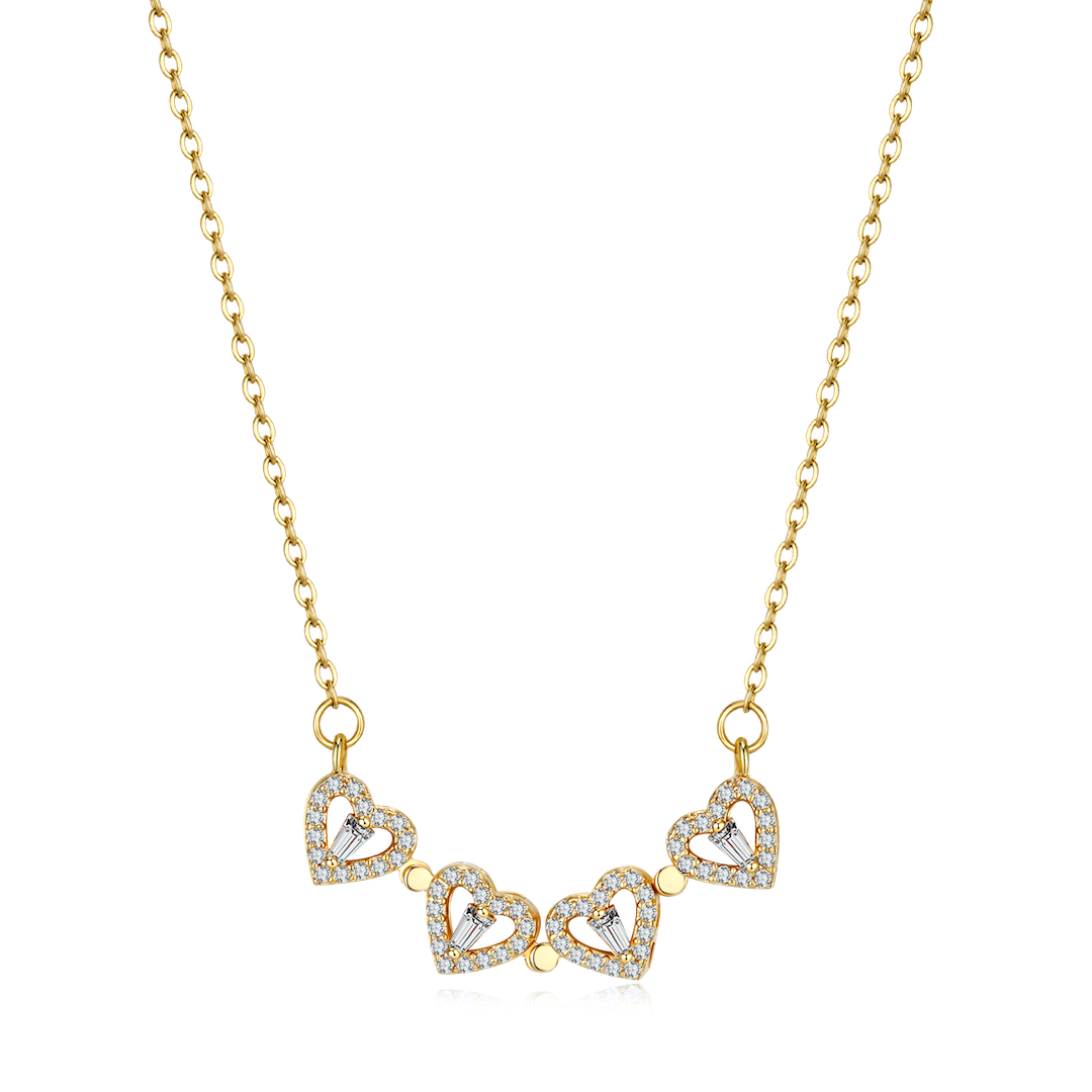 LYNN & CO | KlaverHarten Ketting - PRACHTIG & AUTHENTIEK