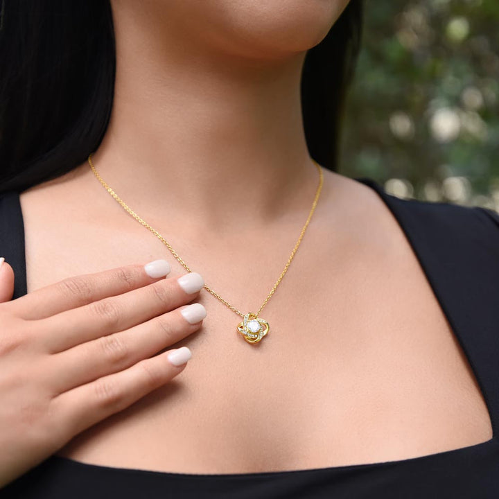 LYNN & CO | "Rozenliefde" - Witgouden Ketting