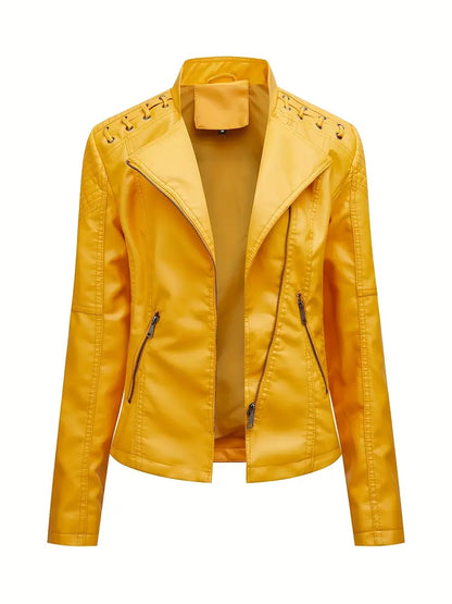 Branna™ | Zippered Biker Jacket