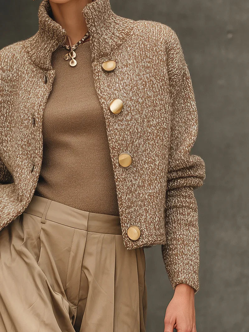 Celline™ | Textured Jacket with Large Buttons