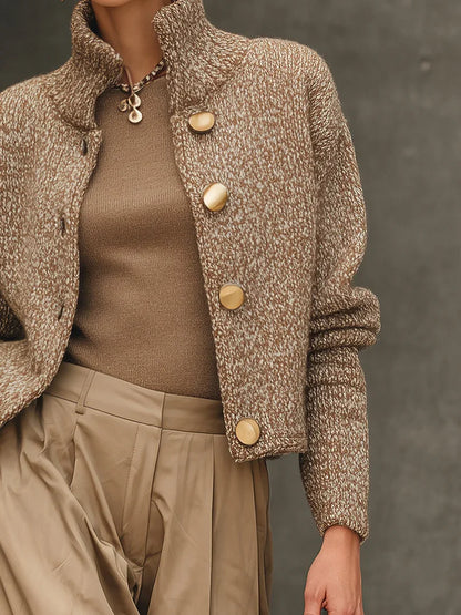 Celline™ | Textured Jacket with Large Buttons