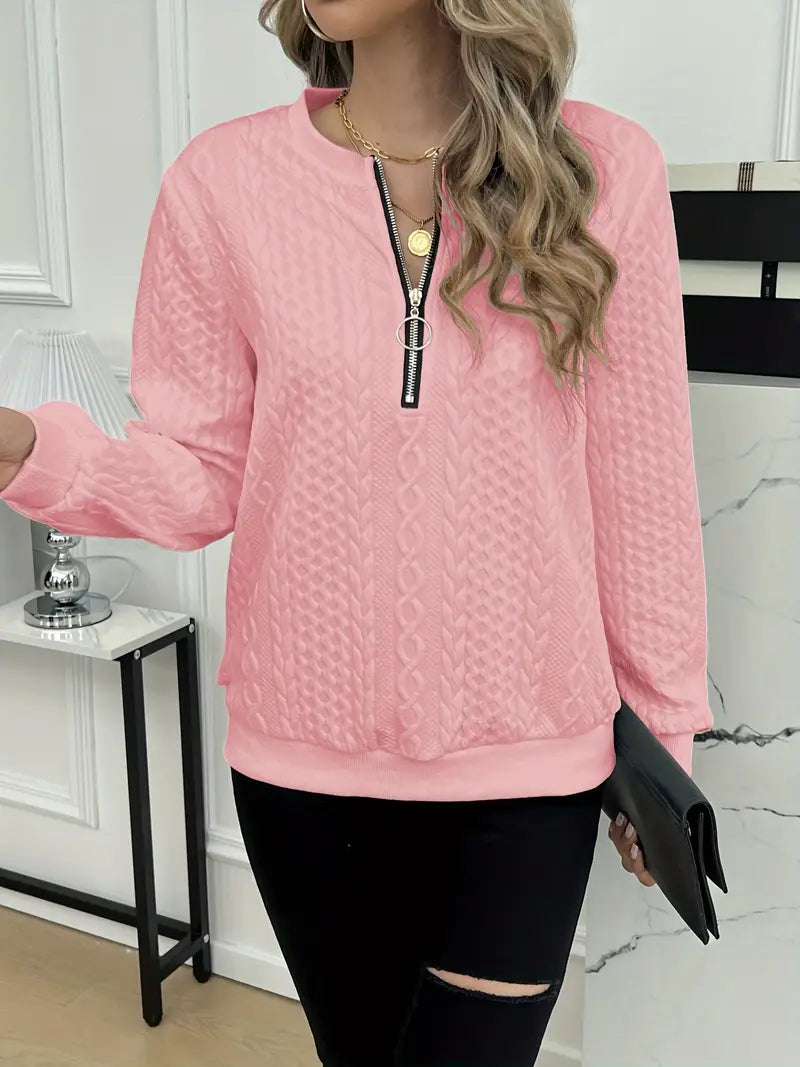 Thalira™ | Elegant Zipper Sweater