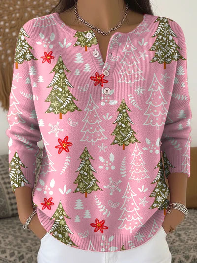Evely™ | Buttoned Christmas Sweater
