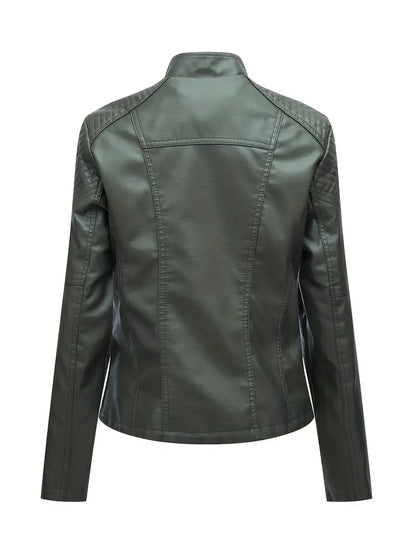 Branna™ | Zippered Biker Jacket