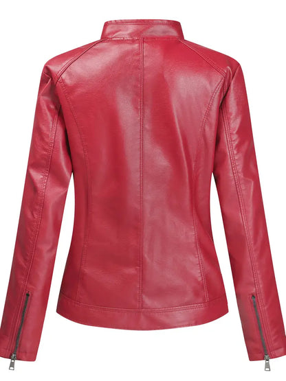 Jorisa™ | Everyday Zippered Leather Jacket