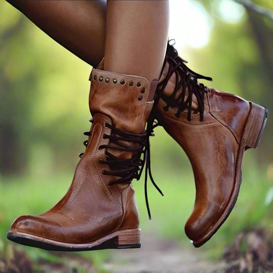 Lillian™ | Dames Vintage Veterschoenen