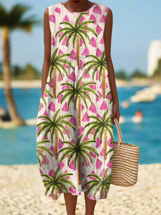 Yumiko™ | Vintage Palm Dress