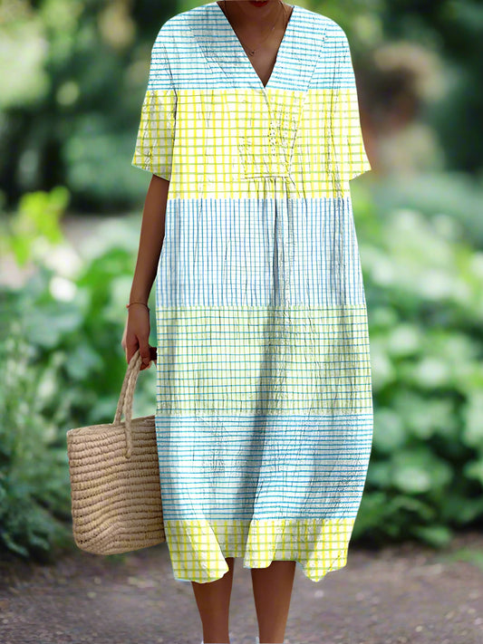 Anastasia™ | Retro Geometric Pattern Dress