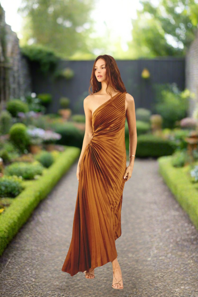 Pyrra™ | Flowing Single Strap Midi Dress