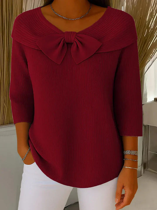Zoye™ | Knitted Bow Top