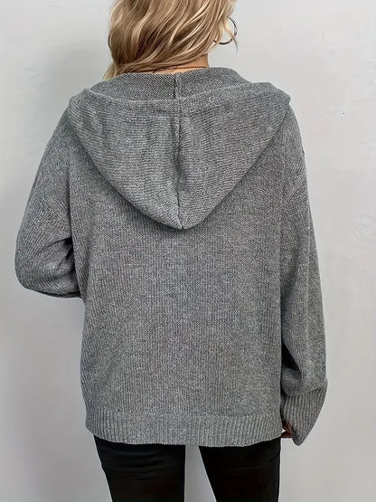 Delora™ | Long Sleeve Hooded Cardigan