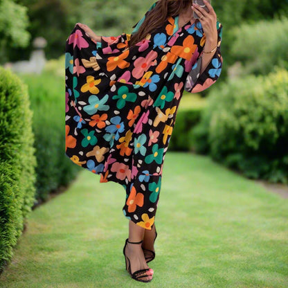 Joanna™ | Floral Boho Maxi Dress with Bell Sleeves