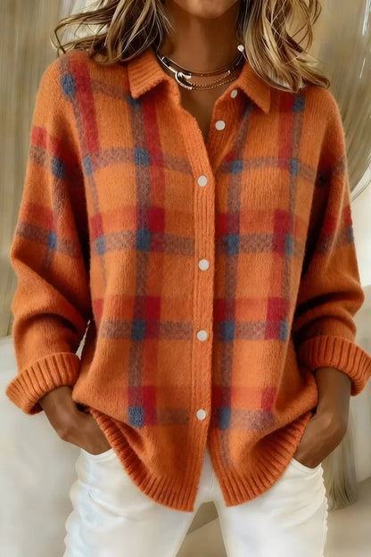  Lexi™ | Cheque Pattern Cardigan