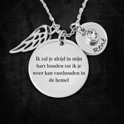 LYNN & CO | Altijd in Mijn Hart Ketting - Hemels Gedenkstuk
