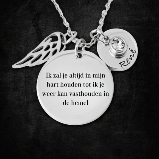 LYNN & CO | Altijd in Mijn Hart Ketting - Hemels Gedenkstuk