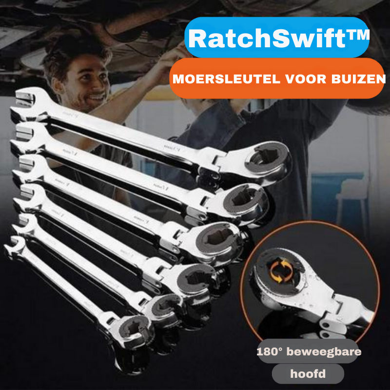 RatchSwift™ | Slagboom voor open buizen (vaste kop - flexibele kop 2 in 1)